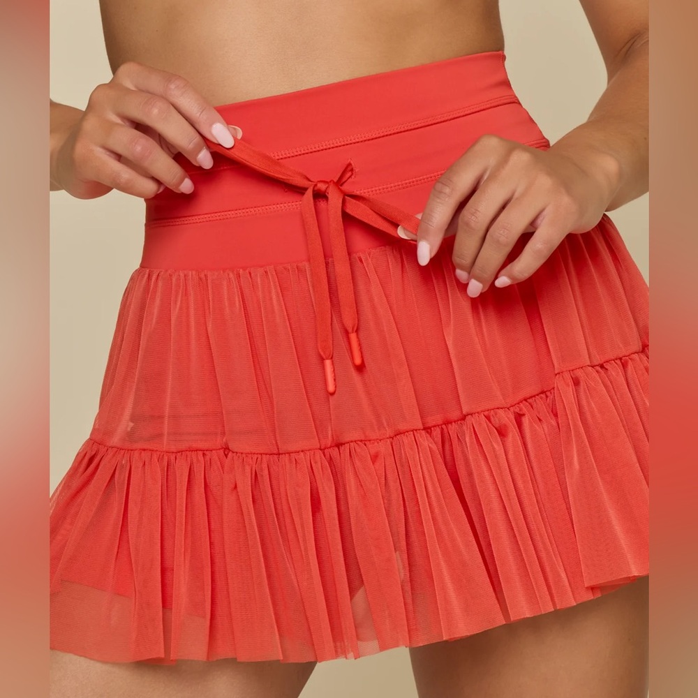 NWT Popflex Pirouette Skort in Cayenne Red (Size Large)